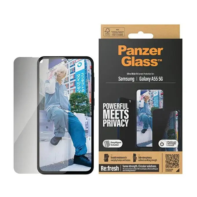 Szkło ochronne do Samsung A55 5G (A556) PanzerGlass, Privacy, z aplikatorem