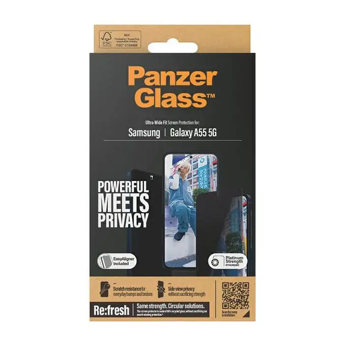 Szkło ochronne do Samsung A55 5G (A556) PanzerGlass, Privacy, z aplikatorem