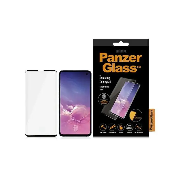 Szkło ochronne do Samsung S10 (G973) PanzerGlass Curved Super+, FingerPrint, Case Friendly, czarne