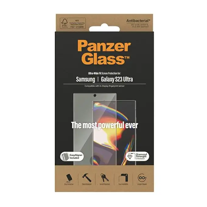 Szkło ochronne do Samsung S23 Ultra (S918) PanzerGlass, z aplikatorem