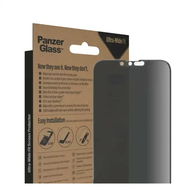 Szkło ochronne do iPhone 14 Plus / 13 Pro Max (6,7&quot;) PanzerGlass, Privacy, antybakteryjne