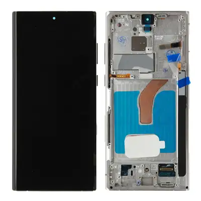Wyświetlacz do Samsung Galaxy S22 Ultra S908 biały (Compatible soft) - z ramką