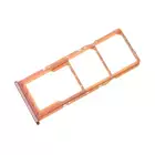 Szufladka karty SIM i SD do Samsung Galaxy A70 A705 - pomarańczowa