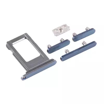 Zestaw przycisków + szufladka karty SIM do iPhone 12 Pro Max - niebieski