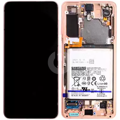 Wyświetlacz + bateria do Samsung Galaxy S21 SM-G991 - różowy