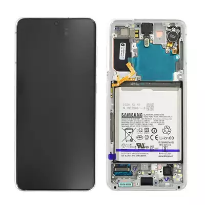 Wyświetlacz + bateria do Samsung Galaxy S21 SM-G991 - biały