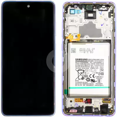 Wyświetlacz + bateria do Samsung Galaxy A72 SM-A725 - fioletowy