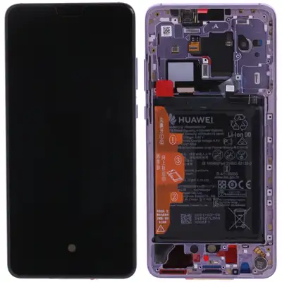Wyświetlacz + bateria do Huawei Mate 30 - srebrny